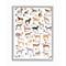 Stupell Industries Chic Alphabet of Dogs with Floral Detail Framed Wall Art